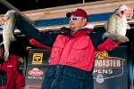 Bradley Hallman, leader after day 2 at Bassmaster Open on Lewisville